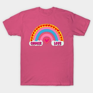 Bohemian Rainbow Choose Love T-Shirt